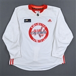 adidas<br>White Practice Jersey w/ MedStar Health Patch<br>Washington Capitals 2021-22<br> Size: 58