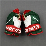 Boqvist, Jesper<br>Bauer Vapor 2X Gloves (Reverse Retro Colors)<br>New Jersey Devils 2020-21<br>#90 Size: 13"