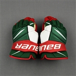 Bastian, Nathan<br>Bauer Vapor 2X Gloves (Reverse Retro Colors)<br>New Jersey Devils 2020-21<br>#14 Size: 14"