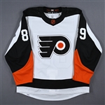 Atkinson, Cam<br>White Reverse Retro Set 1 - Game-Issued (GI)<br>Philadelphia Flyers 2022-23<br>#89 Size: 52