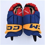 Bahl, Kevin<br>CCM Gloves (Reverse Retro Colors) - Practice Only<br>New Jersey Devils 2022-23<br>#88 Size: 15"