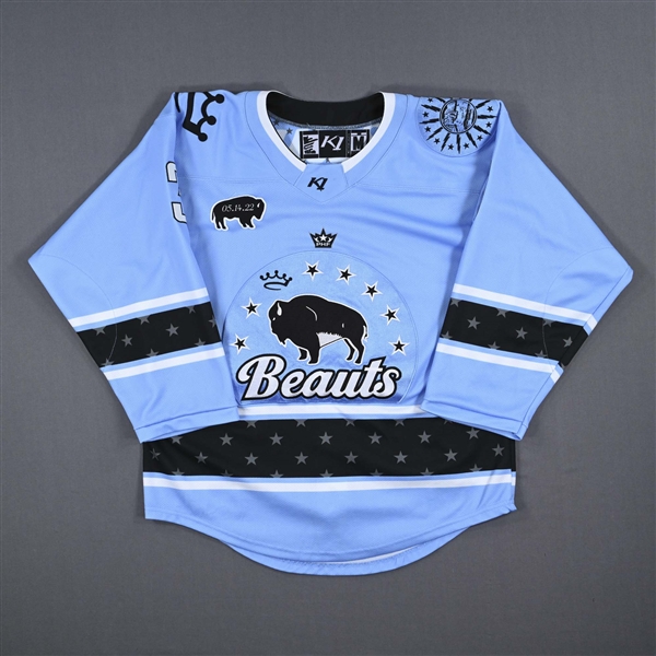 Budde, Amy<br>Blue Set 1 w/ May 14 Patch - Game-Issued (GI)<br>Buffalo Beauts 2022-23<br>3 Size: MD