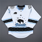 Budde, Amy<br>White Set 1 w/ May 14 Patch - Game-Issued (GI)<br>Buffalo Beauts 2022-23<br>3 Size: MD