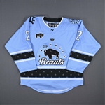 Fieseler, Samantha<br>Blue Set 1 w/ May 14 Patch<br>Buffalo Beauts 2022-23<br>#2 Size: LG
