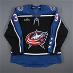 Angle, Tyler<br>Black Reverse Retro Set 1 - Game-Issued (GI)<br>Columbus Blue Jackets 2022-23<br>#39 Size: 56