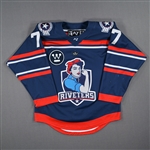 Ganser, Kennedy<br>Blue Set 1 - First PHF Game in Quebec<br>Metropolitan Riveters 2022-23<br>#77 Size: SM