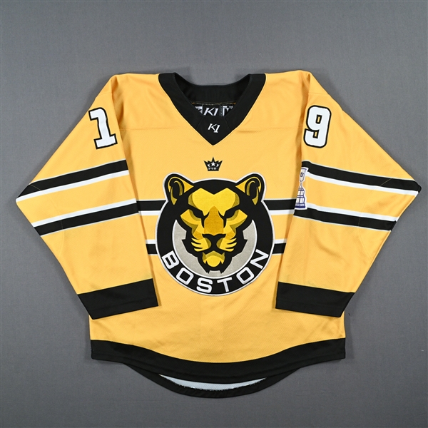 Davis, Sammy<br>Gold Set 2 / Playoffs<br>Boston Pride 2022-23<br>#19 Size: MD