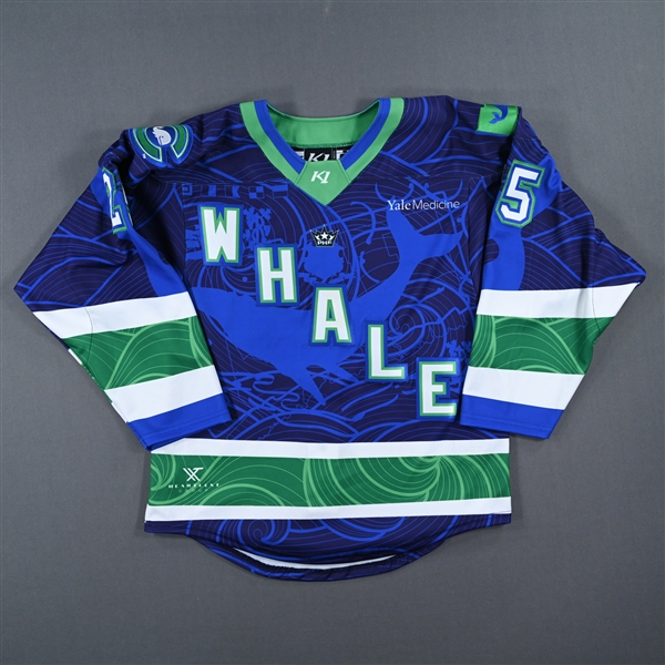 (NNOB), No Name On Back<br>Dark Seas Third Set 1 - Game-Issued (GI)<br>Connecticut Whale 2022-23<br>#25 Size: SM