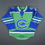 (NNOB), No Name On Back<br>Green Set 1 - Game-Issued (GI)<br>Connecticut Whale 2022-23<br>#19 Size: MD