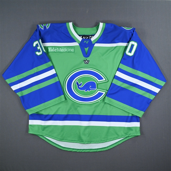 (NNOB), No Name On Back<br>Green Set 1 - Game-Issued (GI)<br>Connecticut Whale 2022-23<br>#30Size: XL Goalie