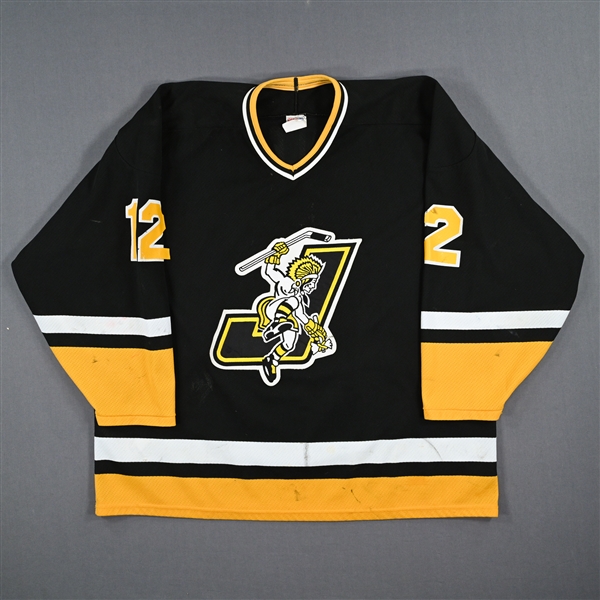 Krayer, Jim *<br>Black<br>Johnstown Chiefs 1995-96<br>#12 Size: XXL