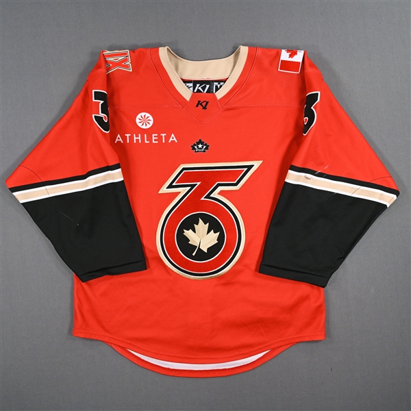 Edney, Nadine<br>Red Set 1 - PHF Debut & 1st PHF Point<br>Toronto Six 2022-23<br>#3 Size: MD