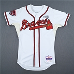 Upton, BJ *<br>White - 40th Anniversary, 715 Hank Aaron & PETE Patches<br>Atlanta Braves 2014<br>#2 Size: 42