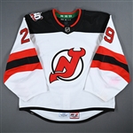 Blackwood, Mackenzie<br>White Set 2 w/ 40th Anniversary Patch<br>New Jersey Devils 2022-23<br>#29 Size: 58G