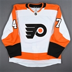 Attard, Ronnie<br>White Set 1 - Preseason Only<br>Philadelphia Flyers 2022-23<br>#47 Size: 56