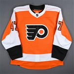 Attard, Ronnie<br>Orange Set 2 - Game-Issued (GI)<br>Philadelphia Flyers 2022-23<br>#47 Size: 56