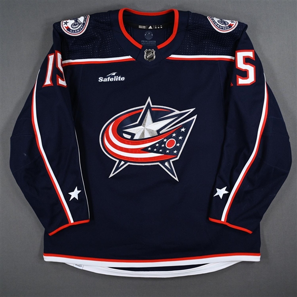 Bayreuther, Gavin<br>Blue Set 3<br>Columbus Blue Jackets 2022-23<br>#15 Size: 56