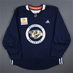 Asplund, Rasmus<br>Blue Practice Jersey w/ Hiller Patch<br>Nashville Predators 2022-23<br>#71 Size: 56