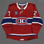 Xhekaj, Arber *<br>Red Set 1 - NHL Debut, 1st NHL Goal & 1st NHL Fight - Photo-Matched<br>Montreal Canadiens 2022-23<br>#72 Size: 58