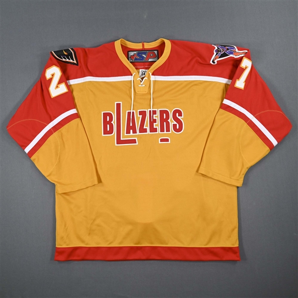 Meloche, Eric *<br>Philadelphia Blazers Throwback Night - Game-Issued (GI) - Autographed<br>Philadelphia Phantoms 2004-05<br>#2754