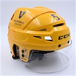 Benning, Matt<br>Gold, CCM Helmet w/ Bauer Shield<br>Nashville Predators 2021-22<br>#5 Size: Large