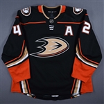 Manson, Josh *<br>Black Set 2<br>Anaheim Ducks 2021-22<br>#42 Size: 58