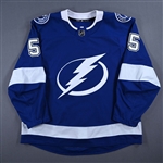 Girardi, Dan *<br>Blue<br>Tampa Bay Lightning 2018-19<br>#5 Size: 58
