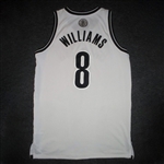 Williams, Deron *<br>White Regular Season (Photo-Matched to Three Games) - Worn 3 Games (1/18/13, 1/28/13, and 1/30/13)<br>Brooklyn Nets 2012-13<br>#8 Size: XL+2