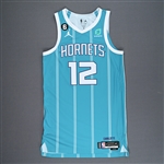 Oubre Jr., Kelly<br>Teal Icon Edition - Worn 3/20/2023<br>Charlotte Hornets 2022-23<br>#12 Size: 46+6