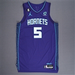 Williams, Mark<br>Purple Statement Edition - Worn 2/25/2023<br>Charlotte Hornets 2022-23<br>#5 Size: 50+6
