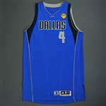 Butler, Caron *<br>Blue Regular Season w/ Finals Patch (Not Worn In Finals) - Photo-Matched to 2 Games - Worn 2 Games (12/4/10, 1/1/11)<br>Dallas Mavericks  2010-11<br>#4 Size: 2XL+4