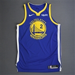 Bell, Jordan<br>Blue Icon Edition - Playoffs - Worn 2 Games<br>Golden State Warriors 2018-19<br>#2 Size: 50+4