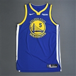 Looney, Kevon<br>Blue Icon Edition - Playoffs - Worn 2 Games<br>Golden State Warriors 2018-19<br>#5 Size: 50+4