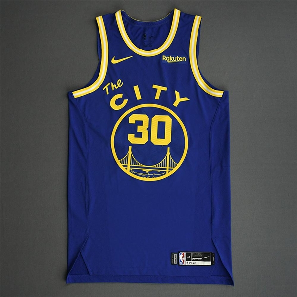 Curry, Stephen *<br>Blue Classic Edition (1966-67 Home Uniform) - Worn 3/14/21 <br>Golden State Warriors 2020-21<br>#30 Size: 48+4