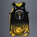 Poole, Jordan<br>Black City Edition - Worn 11/25/2022<br>Golden State Warriors 2022-23<br>#3 Size: 46+4
