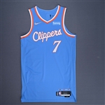 Coffey, Amir<br>Blue City Edition - Worn 12/22/21 <br>Los Angeles Clippers 2021-22<br>#7 Size: 46+4