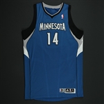 Pekovic, Nikola *<br>Blue Set 1 - Photo-Matched to 9 Games - Worn 9 Games (11/11/12, 11/24/12, 11/27/12, 12/17/12, 1/2/13, 1/11/13, 1/10/13, 2/10/13, and 2/11/13)<br>Minnesota Timberwolves...