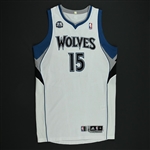 Muhammad, Shabazz *<br>White Set 2 w/ 25 Seasons patch - Photo-Matched to 3 Games - Worn 3 Games (2/12/14, 3/7/14, and 3/23/14 )<br>Minnesota Timberwolves 2013-14<br>#15 Size: XL +2