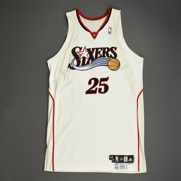 Carney, Rodney<br>White Set 1 <br>Philadelphia 76ers 2007-08<br>#25 Size: 48+4