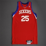 Carney, Rodney<br>Red Set 1 <br>Philadelphia 76ers 2009-10<br>#25 Size: 48+4