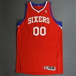 Hawes, Spencer<br>Red Regular Season - Photo-Matched to 1 Game - Worn 1 Game (12/27/10)<br>Philadelphia 76ers 2010-11<br>#0 Size: 4XL+4