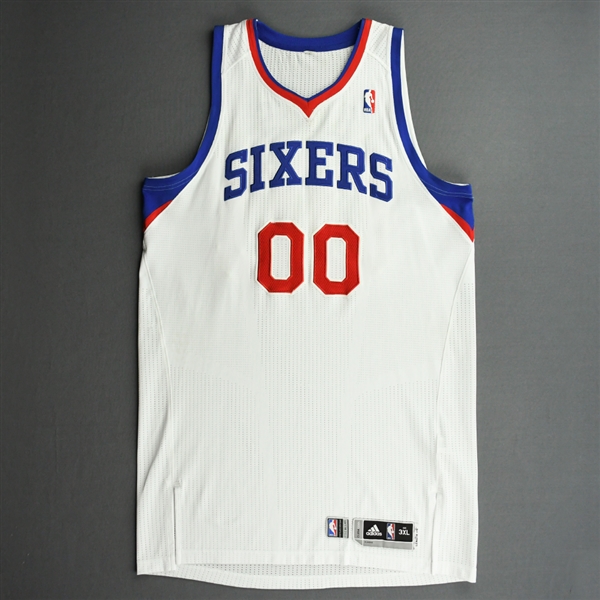 Hawes, Spencer<br>White Regular Season - Photo-Matched to 1 Game - Worn 1 Game (1/22/11)<br>Philadelphia 76ers 2010-11<br>#0 Size: 3XL+4