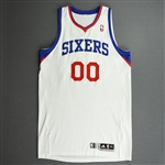 Hawes, Spencer<br>White Regular Season - Photo-Matched to 1 Game - Worn 1 Game (1/22/11)<br>Philadelphia 76ers 2010-11<br>#0 Size: 3XL+4