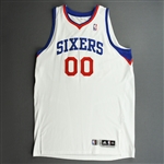 Hawes, Spencer<br>White Regular Season - Photo-Matched to 1 Game - Worn 1 Game (12/17/10)<br>Philadelphia 76ers 2010-11<br>#0 Size: 4XL+2