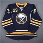 McCabe, Jake *<br>Blue - Worn February 22, 2015 vs. Nashville Predators<br>Buffalo Sabres 2014-15<br>#29 Size: 56