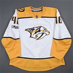 Aberg, Pontus *<br>White Set 1 w/ NHL Centennial Patch<br>Nashville Predators 2017-18<br>#46 Size: 56