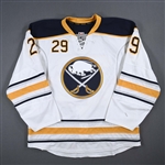 McCabe, Jake *<br>White - Worn February 24, 2015 @ Columbus Blue Jackets<br>Buffalo Sabres 2014-15<br>#29 Size: 56
