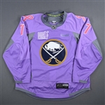 Kulikov, Dmitry *<br>Lavender - Hockey Fights Cancer - Warm-Up Only - October 27, 2016<br>Buffalo Sabres 2016-17<br>#77 Size: 56