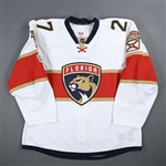 Bjugstad, Nick *<br>White Set 1 w/ NHL Centennial Patch<br>Florida Panthers 2016-17<br>#27 Size: 58