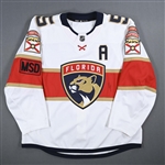Ekblad, Aaron *<br>White Set 2 w/A, w/ MSD Patch<br>Florida Panthers 2017-18<br>#5Size: 58